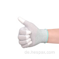 Hespax Fingerspitzen tauchte PU -Kohlefaser -ESD -Handschuhe ein